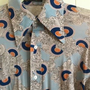 Vintage Cloud/Sun Print Button Down